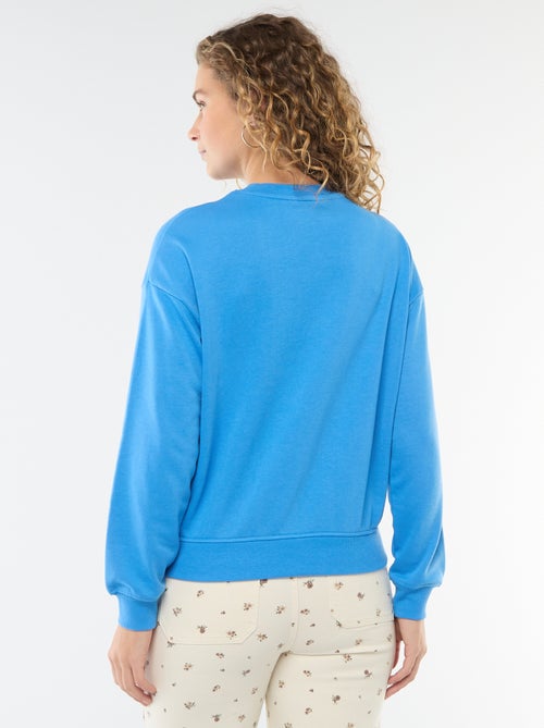 Sudadera de felpa ligera con estampado - Kiabi