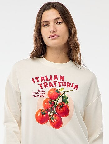 Sudadera de felpa ligera con estampado