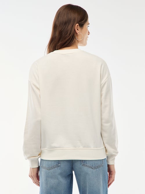 Sudadera de felpa ligera con estampado - Kiabi