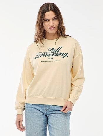 Sudadera de felpa ligera con estampado