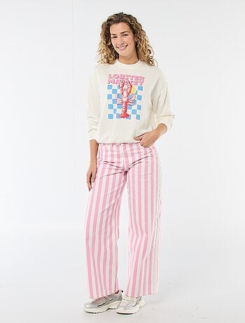 Sudadera de felpa ligera con estampado