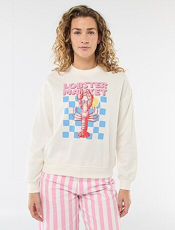 Sudadera de felpa ligera con estampado