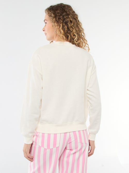 Sudadera de felpa ligera con estampado - Kiabi