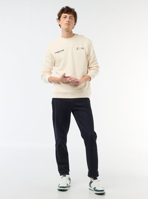 Sudadera de felpa ligera con estampado delantero/trasero - Kiabi