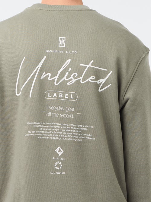 Sudadera de felpa ligera con estampado delantero/trasero - Kiabi