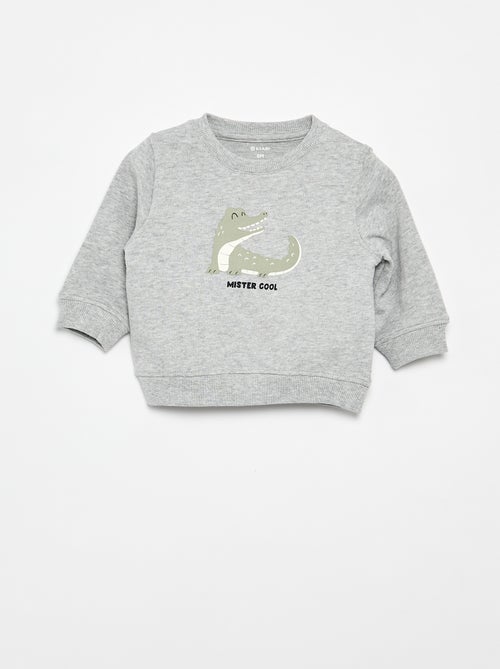 Sudadera de felpa ligera con estampado - Kiabi Sudadera de felpa ligera con estampado - Kiabi