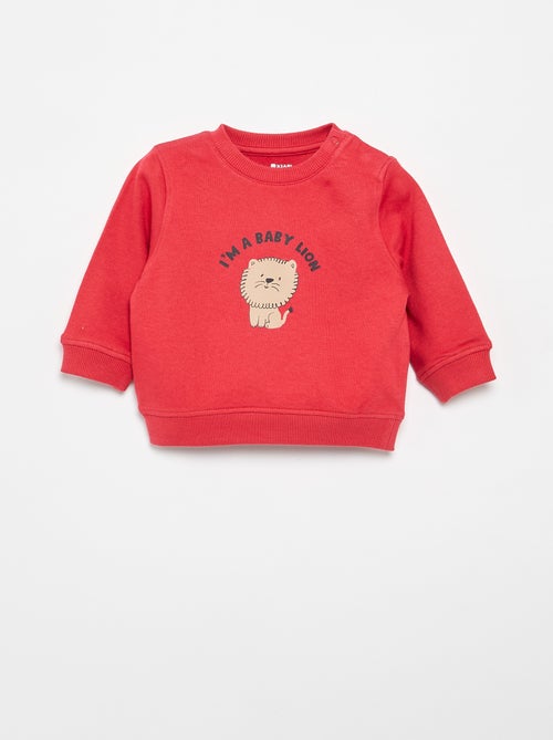 Sudadera de felpa ligera con estampado - Kiabi Sudadera de felpa ligera con estampado - Kiabi