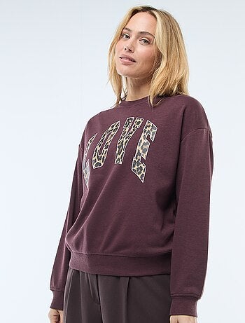 Sudadera de felpa ligera con estampado