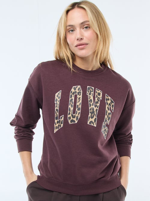 Sudadera de felpa ligera con estampado - Kiabi