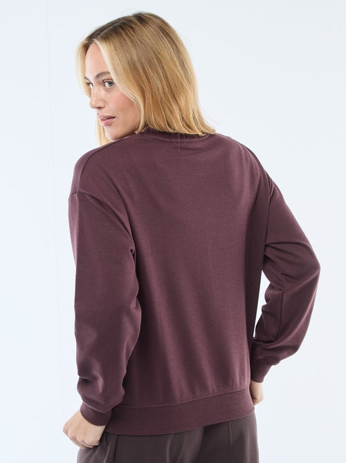 Sudadera de felpa ligera con estampado - Kiabi