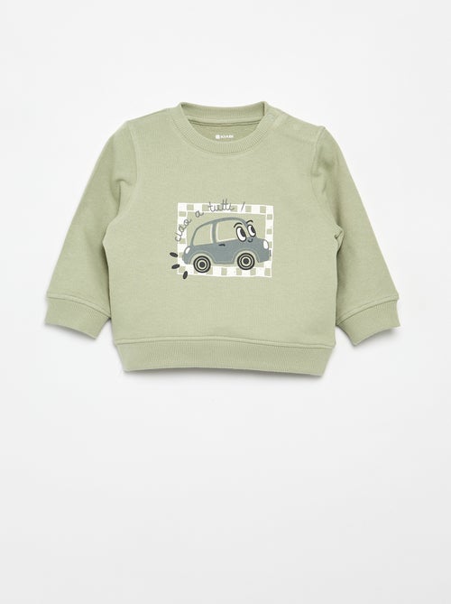 Sudadera de felpa ligera con estampado - Kiabi