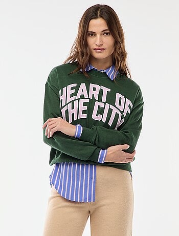 Sudadera de felpa ligera con estampado