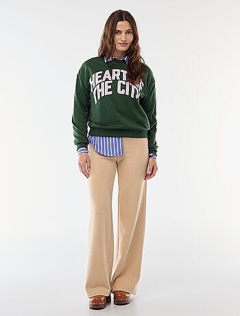 Sudadera de felpa ligera con estampado