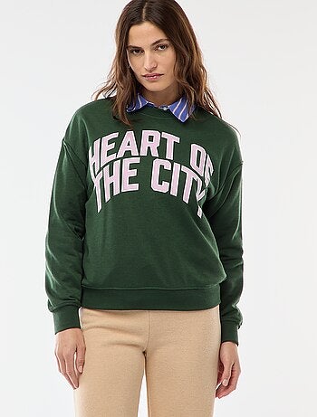 Sudadera de felpa ligera con estampado