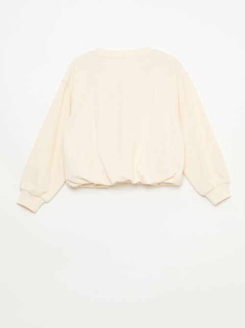 Sudadera de felpa ligera con inscripción frontal - Kiabi