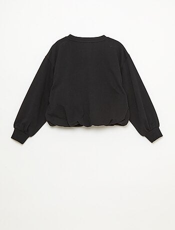 Sudadera de felpa ligera con inscripción en la parte delantera