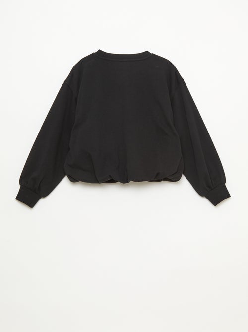 Sudadera de felpa ligera con inscripción frontal - Kiabi