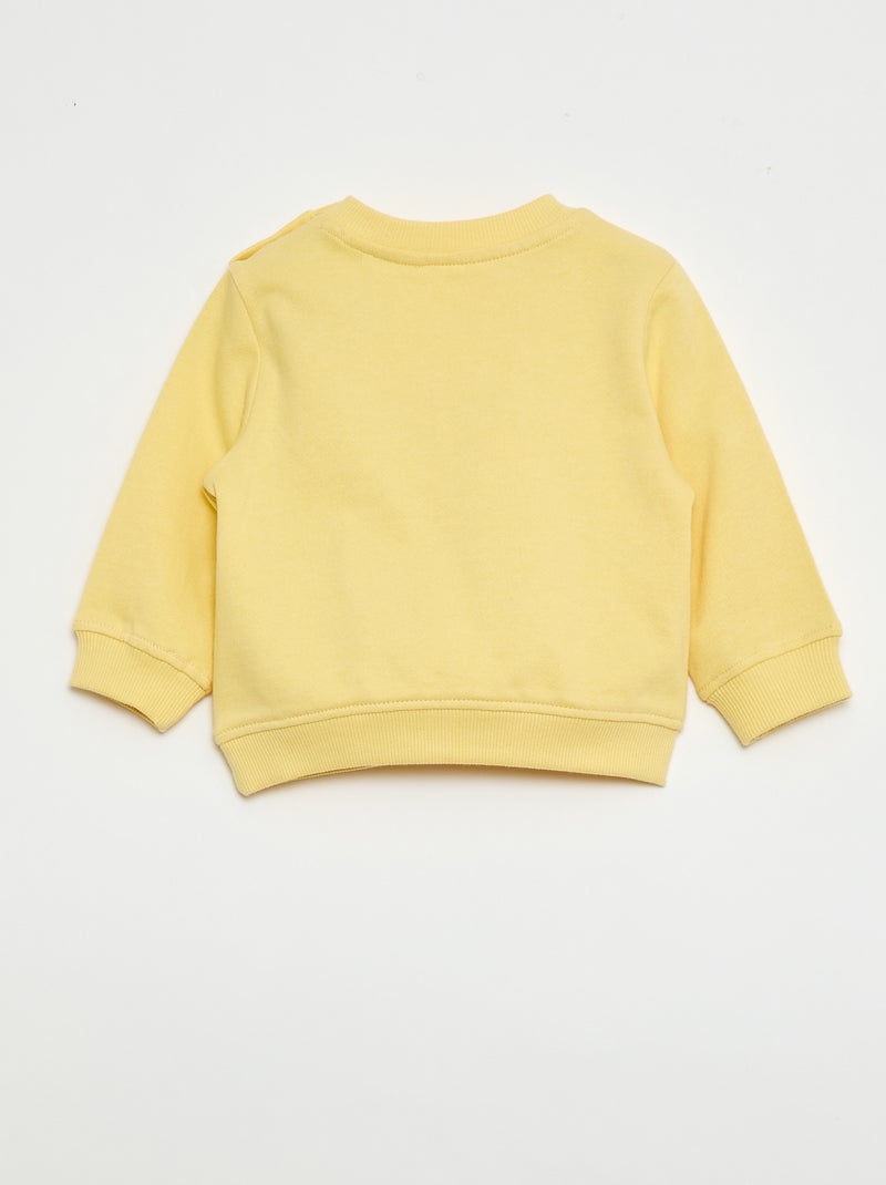 Sudadera de felpa ligera estampada Amarillo - Kiabi