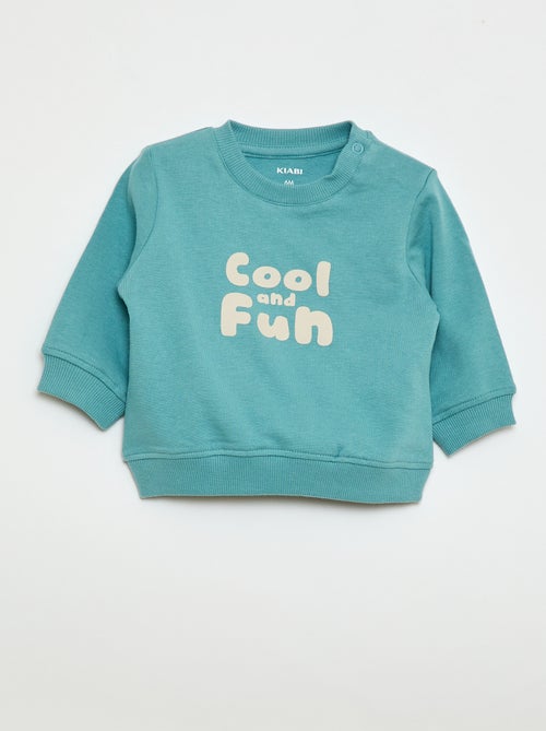 Sudadera de felpa ligera estampada - Kiabi