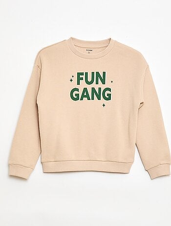 Sudadera de felpa ligera estampada