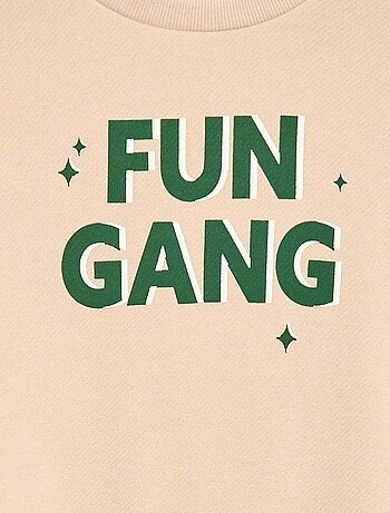 Sudadera de felpa ligera estampada