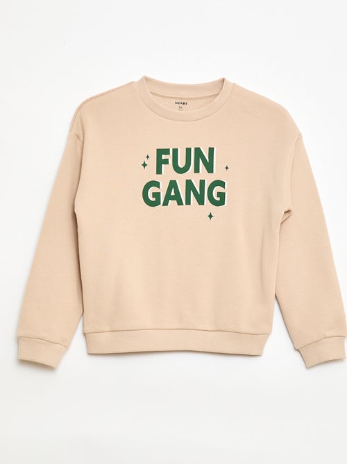 Sudadera de felpa ligera estampada - Kiabi