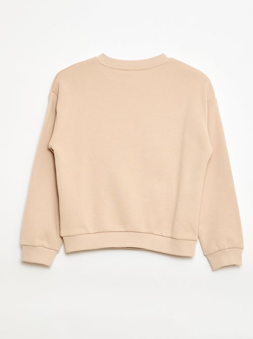 Sudadera de felpa ligera estampada - Kiabi