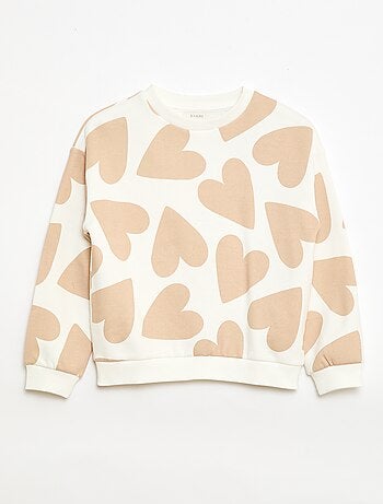 Sudadera de felpa ligera estampada