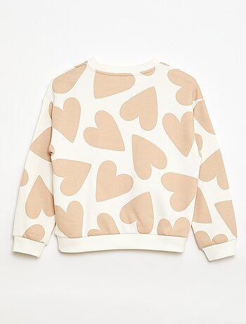Sudadera de felpa ligera estampada
