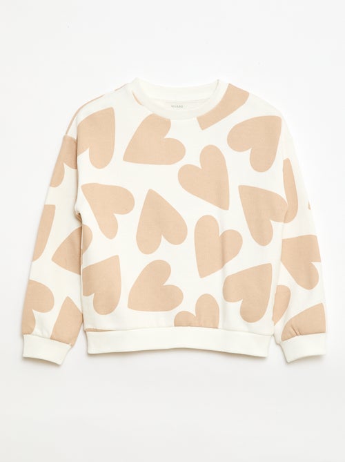 Sudadera de felpa ligera estampada - Kiabi