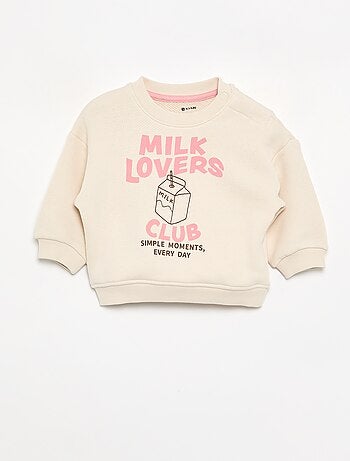 Sudadera de felpa ligera estampada