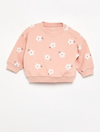 Sudadera de felpa ligera estampada