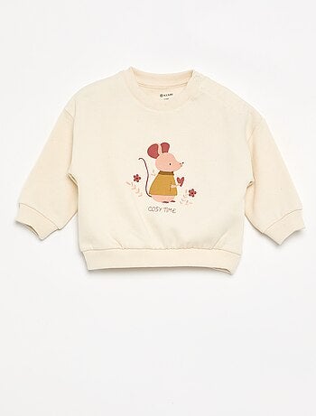 Sudadera de felpa ligera estampada