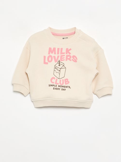Sudadera de felpa ligera estampada - Kiabi