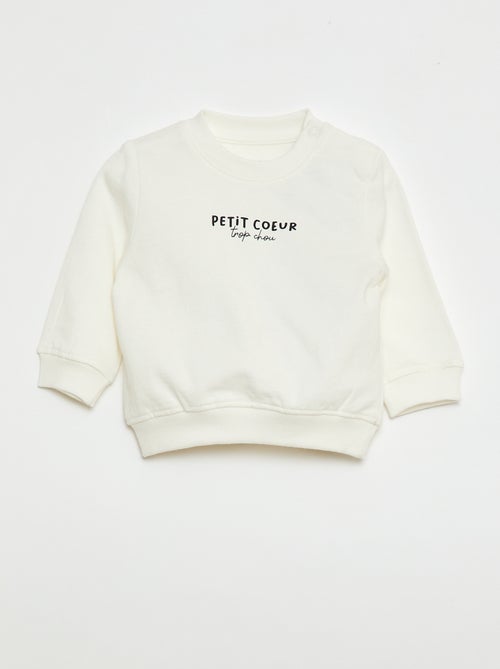 Sudadera de felpa ligera estampada - Kiabi
