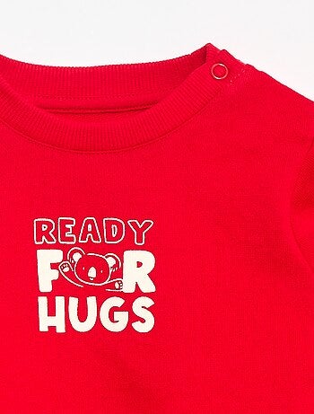 Sudadera de felpa ligera estampada