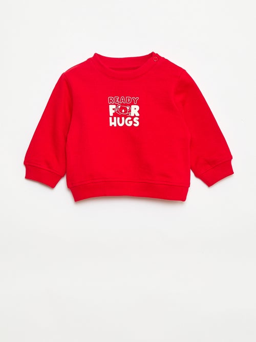 Sudadera de felpa ligera estampada - Kiabi