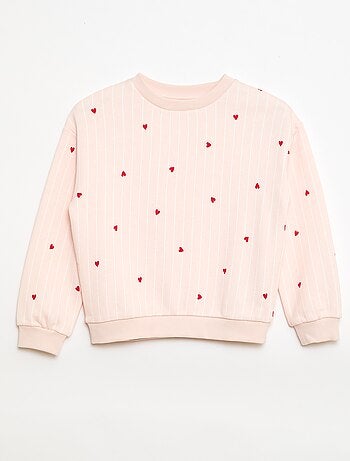 Sudadera de felpa ligera estampada