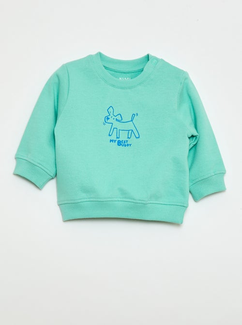 Sudadera de felpa ligera estampada - Kiabi