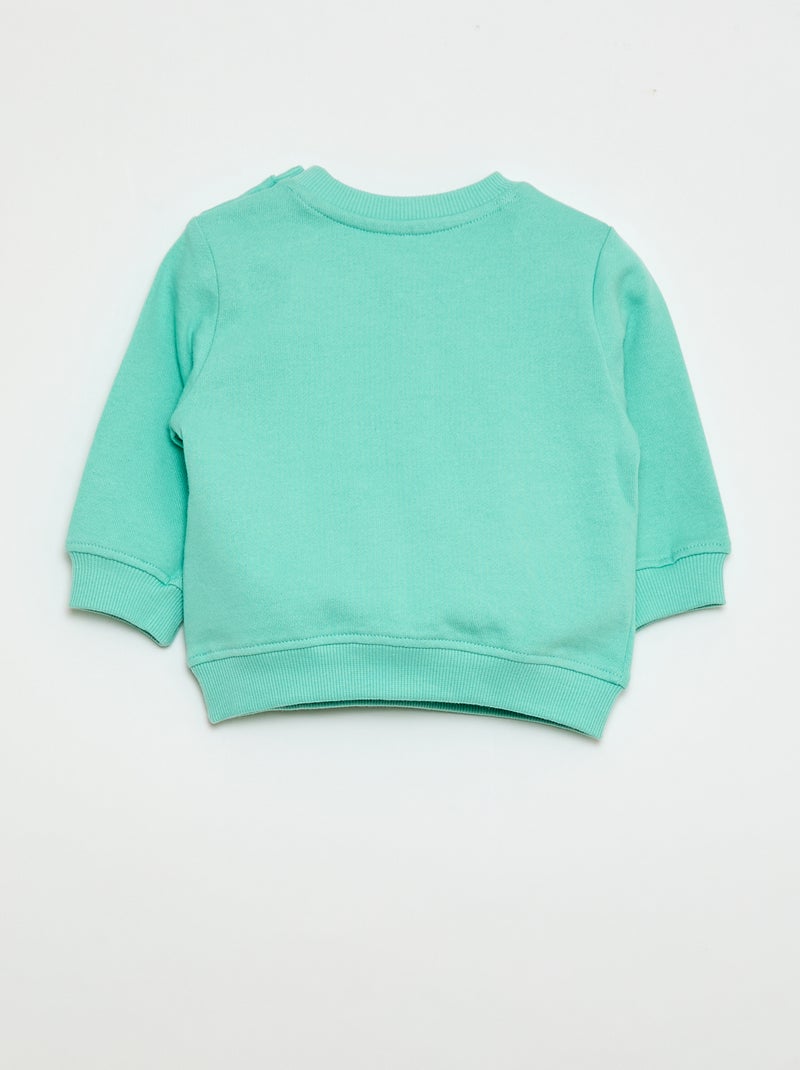 Sudadera de felpa ligera estampada Verde - Kiabi