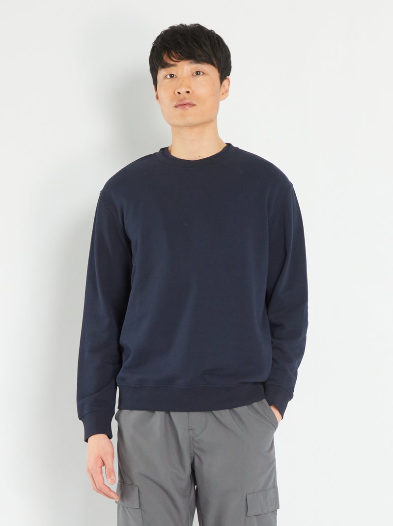 Sudadera de felpa lisa AZUL - Kiabi