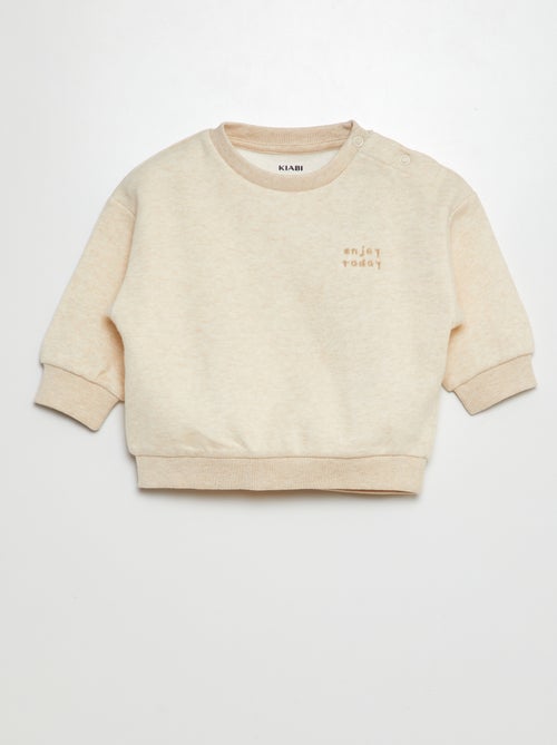 Sudadera de felpa lisa - Kiabi Sudadera de felpa lisa - Kiabi