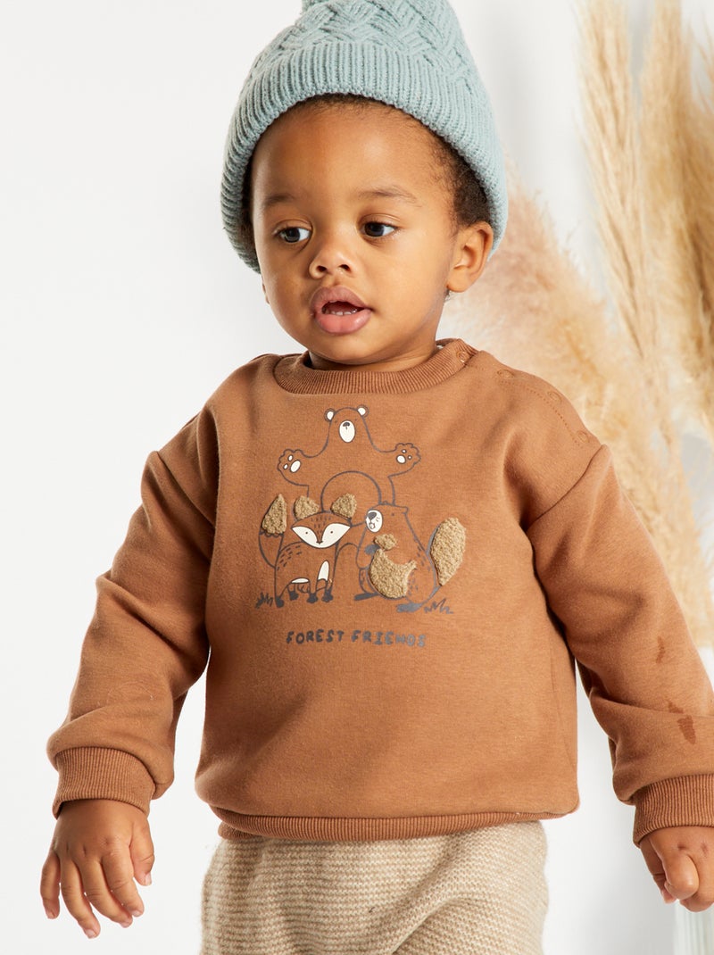 Sudadera de felpa MARRON - Kiabi