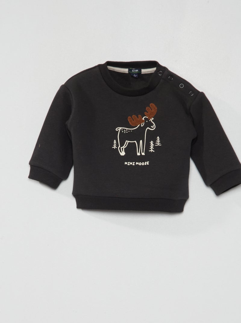 Sudadera de felpa NEGRO - Kiabi