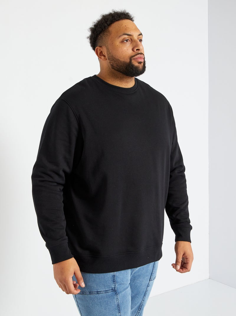 Sudadera de felpa Negro - Kiabi