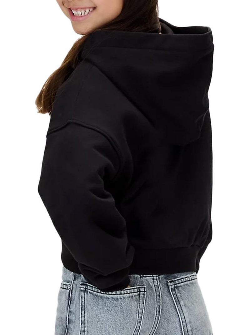 Sudadera de Felpa para Niña Calvin Klein Jeans Negro - Kiabi