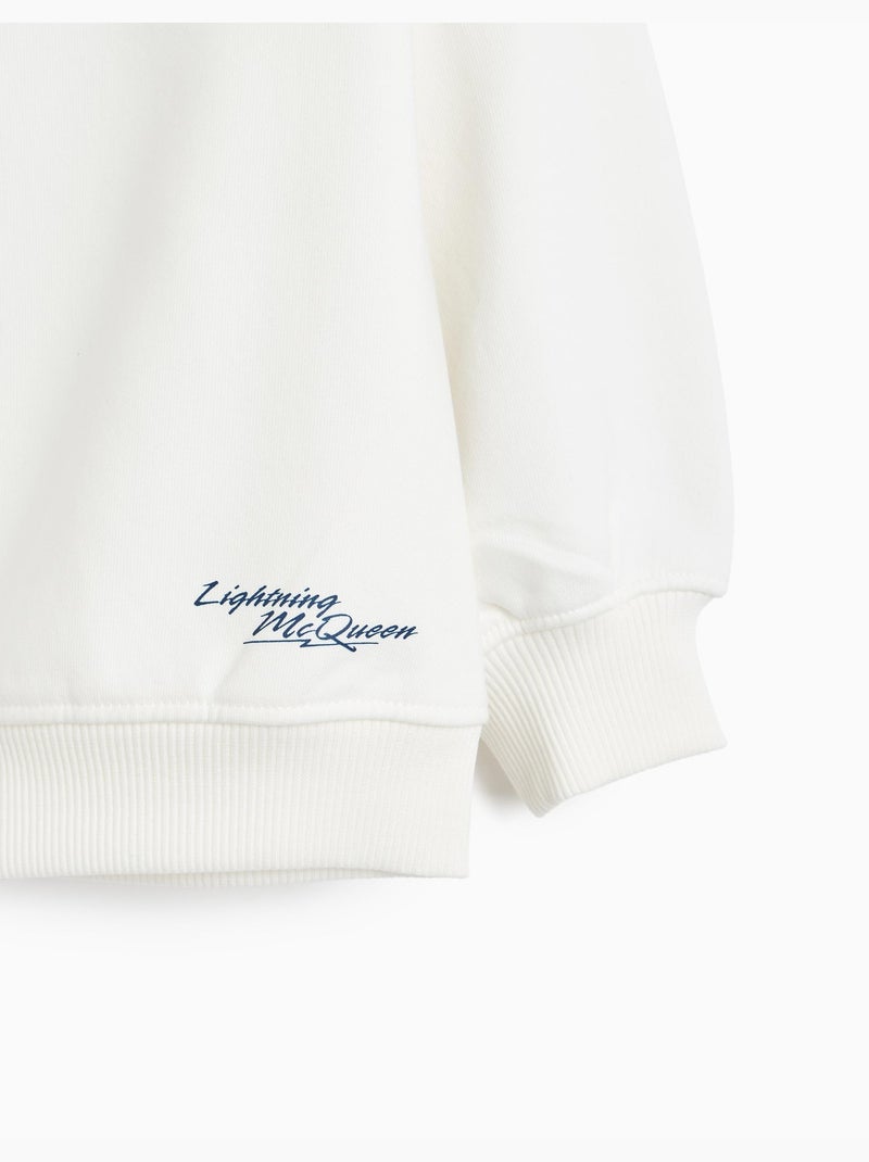 Sudadera de felpa perchada « cars » © disney, mo fashion Blanco - Kiabi