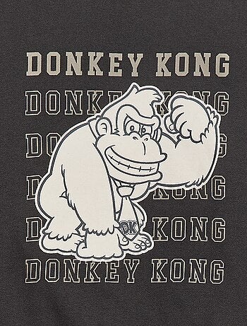 Sudadera de felpa perchada con estampado 'Donkey Kong'