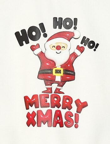 Sudadera de felpa perchada estampada 'Navidad'