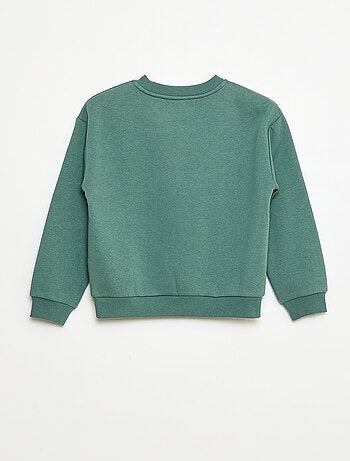 Sudadera de felpa perchada estampada 'Navidad'